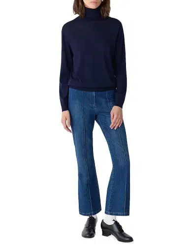 CALLAS MILANO Women's Lola Denim Flare-Leg Cropped Pants - Indigo - Size 12 | Thumbnail 5 CALLAS MILANO Women's Lola Denim Flare-Leg Cropped Pants - Indigo - Size 12 | Thumbnail 5
