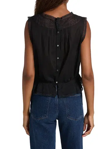 DÔEN Women's Lilibet Cotton Top - Black - Size Medium | Thumbnail 5 DÔEN Women's Lilibet Cotton Top - Black - Size Medium | Thumbnail 5