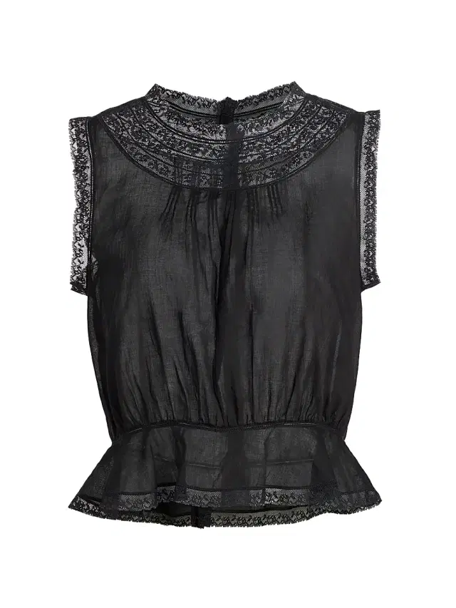 Women's Lilibet Cotton Top - Black