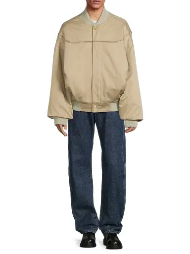 Willy Chavarria Men's Gas Station Oversized Bomber Jacket | Thumbnail 2 Willy Chavarria Men's Gas Station Oversized Bomber Jacket | Thumbnail 2