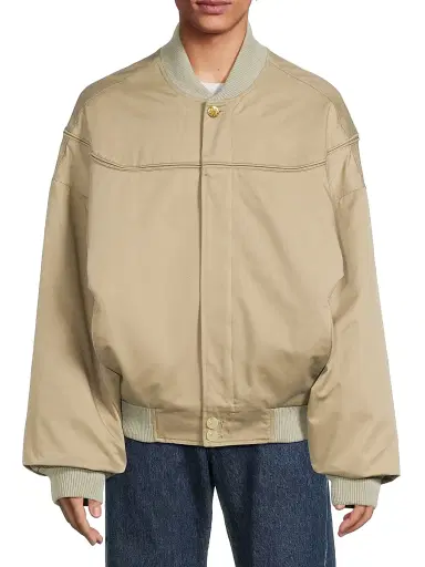 Willy Chavarria Men's Gas Station Oversized Bomber Jacket | Thumbnail 3 Willy Chavarria Men's Gas Station Oversized Bomber Jacket | Thumbnail 3