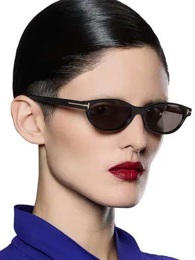 Tom Ford Women's Chloe 52MM Oval Sunglasses - Black | Thumbnail 8