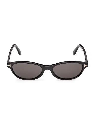 Tom Ford Women's Chloe 52MM Oval Sunglasses - Black | Thumbnail 1