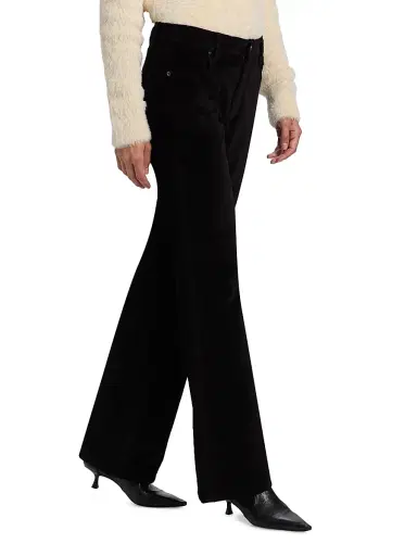 Kobi Halperin Women's Ruby Stretch-Velvet Pants - Black - Size 16 | Thumbnail 4 Kobi Halperin Women's Ruby Stretch-Velvet Pants - Black - Size 16 | Thumbnail 4