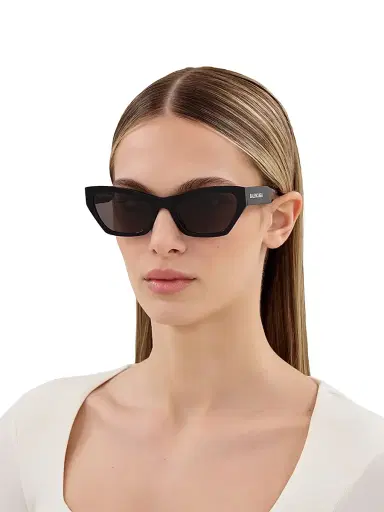 Balenciaga Women's Flat 56MM Cat-Eye Sunglasses - Black | Thumbnail 2