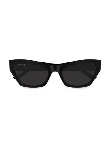 Balenciaga Women's Flat 56MM Cat-Eye Sunglasses - Black | Thumbnail 3