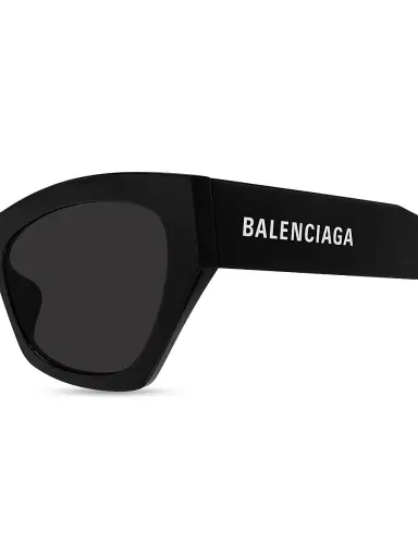 Balenciaga Women's Flat 56MM Cat-Eye Sunglasses - Black | Thumbnail 4