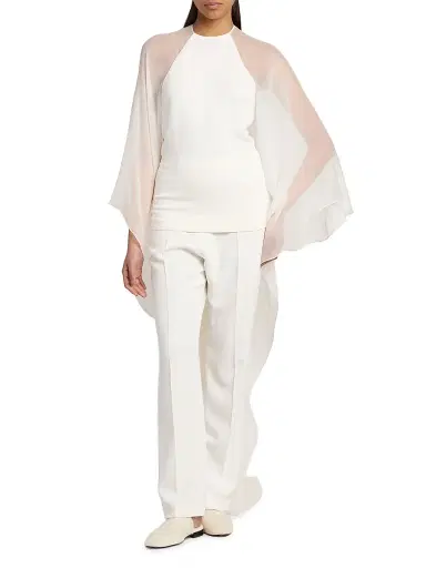Alberta Ferretti Women's Semi Sheer Longline Blouse | Thumbnail 2