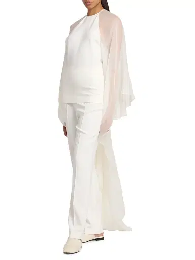 Alberta Ferretti Women's Semi Sheer Longline Blouse | Thumbnail 4