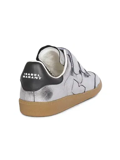 Isabel Marant Women's Festive Beth Leather Sneakers - Gun Metal | Thumbnail 3