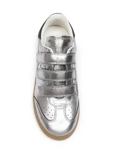 Isabel Marant Women's Festive Beth Leather Sneakers - Gun Metal | Thumbnail 4