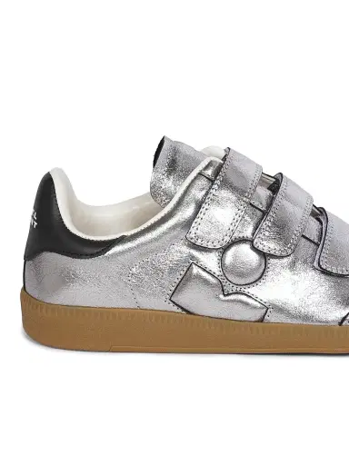Isabel Marant Women's Festive Beth Leather Sneakers - Gun Metal | Thumbnail 5
