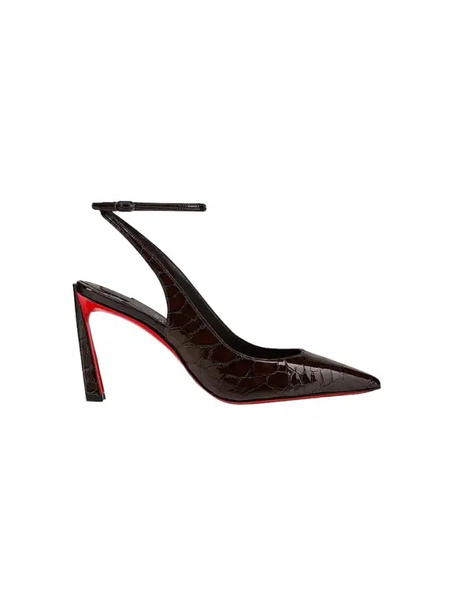 Women's Condora Strap Patent Leather 85MM Pumps - Brown