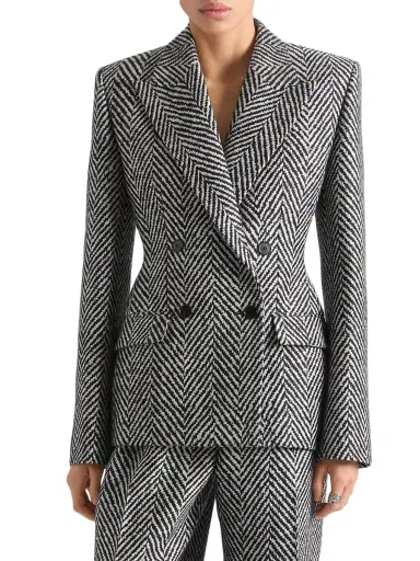 Givenchy Women's Jacket in Wool - Black White | Thumbnail 3