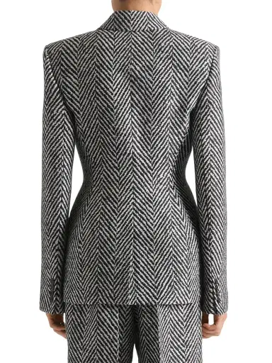 Givenchy Women's Jacket in Wool - Black White | Thumbnail 4