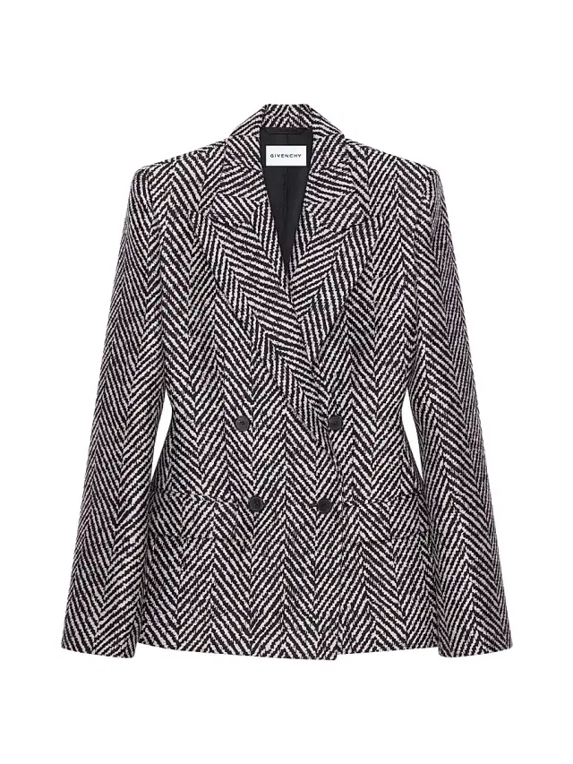 Women's Jacket in Wool - Black White