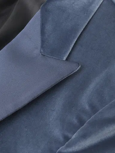 Paul Smith Men's Velvet One-Button Jacket - Greyish Blue - Size 46 | Thumbnail 6
