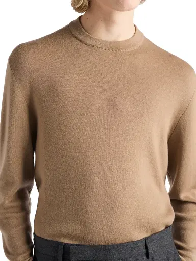 Prada Men's Cashmere Crew-Neck Sweater - Beige Khaki - Size 44 | Thumbnail 2