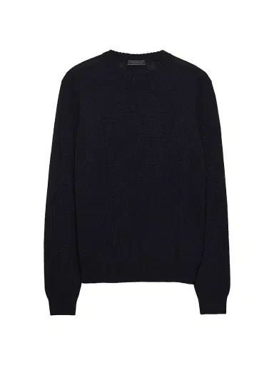 Prada Men's Cashmere Crew-Neck Sweater - Blue | Thumbnail 1