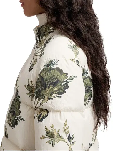 Moncler Women's Nasso Puffer Jacket - White Green | Thumbnail 4 Moncler Women's Nasso Puffer Jacket - White Green | Thumbnail 4