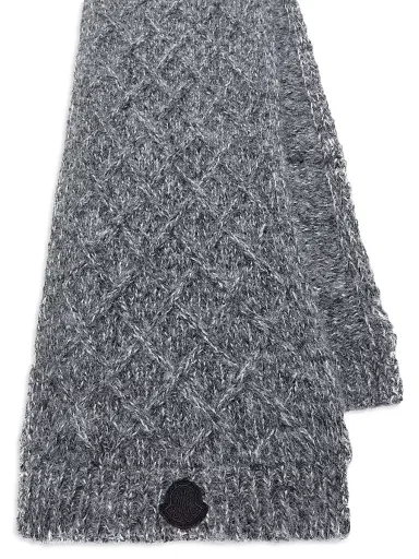 Moncler Women's Scarf in Alpaca Blend - Black | Thumbnail 2