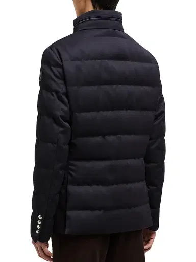 Moncler Men's Bess Puffer Jacket in Wool - Navy Blue - Size XXL | Thumbnail 3 Moncler Men's Bess Puffer Jacket in Wool - Navy Blue - Size XXL | Thumbnail 3