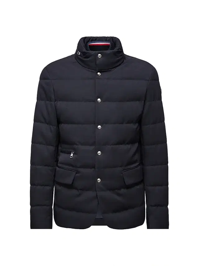 Moncler Men's Bess Puffer Jacket in Wool - Navy Blue