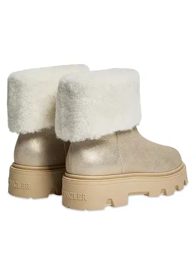 Moncler Women's Aurea Mid Boots in Shearling - Silver | Thumbnail 3 Moncler Women's Aurea Mid Boots in Shearling - Silver | Thumbnail 3