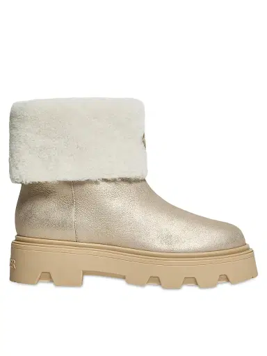 Moncler Women's Aurea Mid Boots in Shearling - Silver | Thumbnail 1 Moncler Women's Aurea Mid Boots in Shearling - Silver | Thumbnail 1