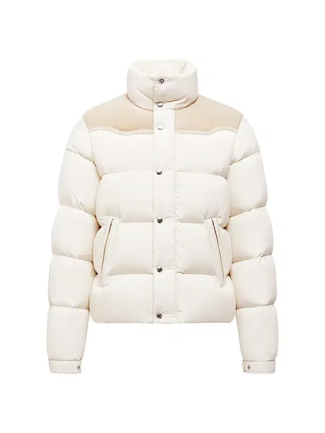 Men's Verine Puffer Jacket with Suede Trim - White