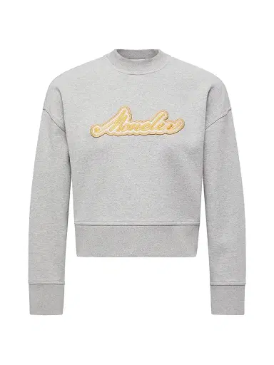 Moncler Women's Sweatshirt in Cotton - Light Gray | Thumbnail 1