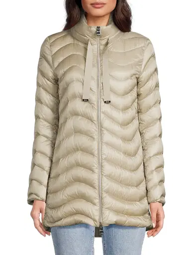 Herno Women's Quilted Mid-Length Down Coat - Chantilly | Thumbnail 3