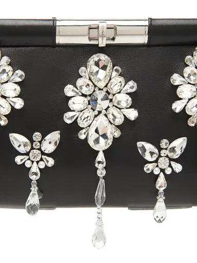 Dolce & Gabbana Women's Marlene Crystal-Embellished Leather Shoulder Bag - Nero | Thumbnail 6 Dolce & Gabbana Women's Marlene Crystal-Embellished Leather Shoulder Bag - Nero | Thumbnail 6