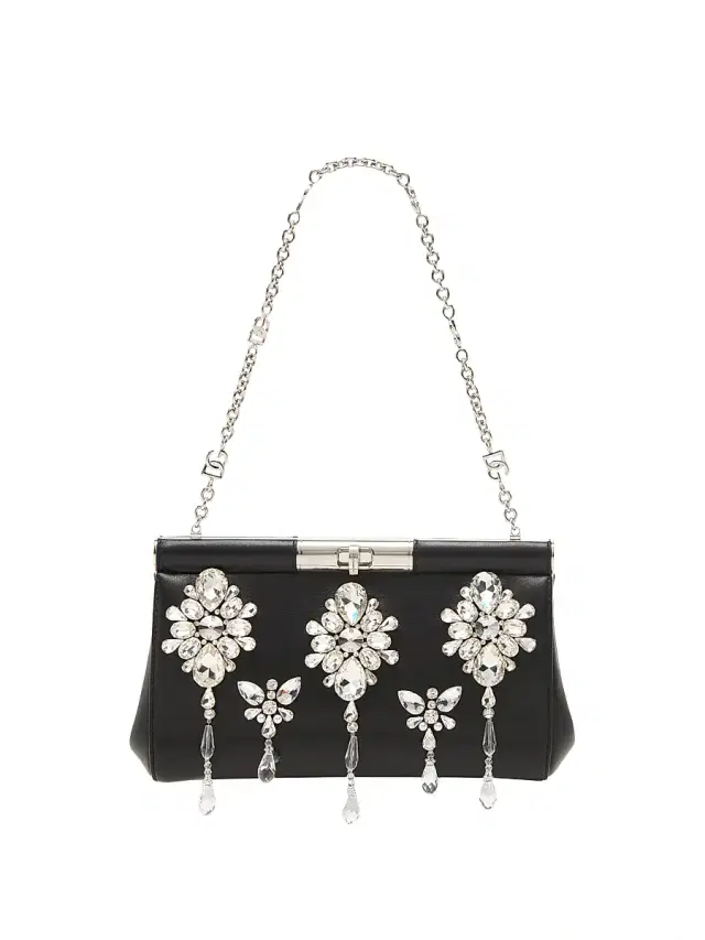 Women's Marlene Crystal-Embellished Leather Shoulder Bag - Nero