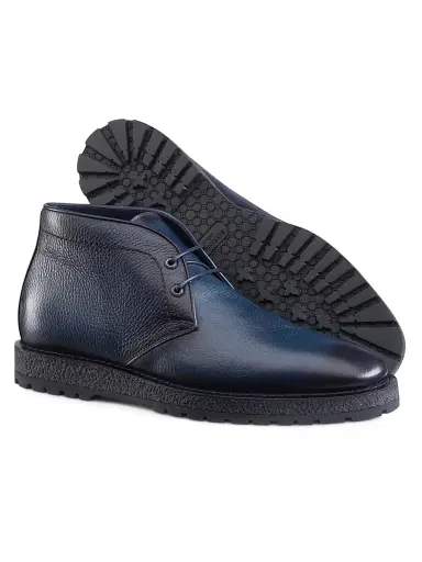 Stefano Ricci Men's Refined Ankle Derby Boots - Blue - Size 11.5 | Thumbnail 3