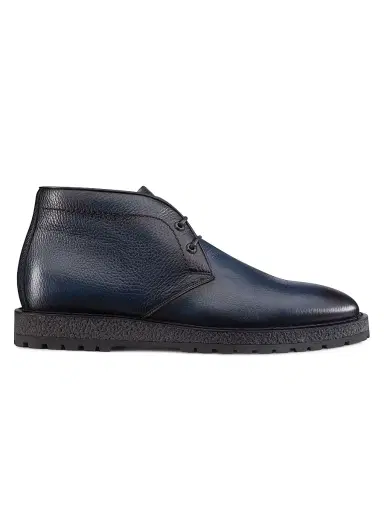 Stefano Ricci Men's Refined Ankle Derby Boots - Blue - Size 11.5 | Thumbnail 1