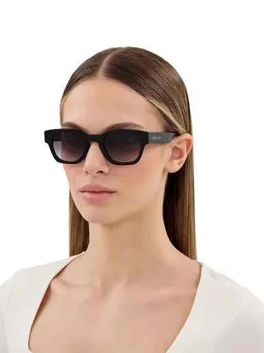 Alexander McQueen Men's Logo 49MM Square Sunglasses - Black | Thumbnail 2