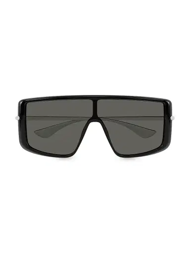 Alexander McQueen Men's T-Bar Visor 99MM Shield Sunglasses - Black | Thumbnail 3 Alexander McQueen Men's T-Bar Visor 99MM Shield Sunglasses - Black | Thumbnail 3