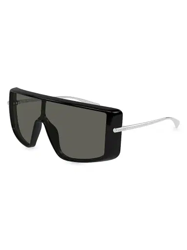 Alexander McQueen Men's T-Bar Visor 99MM Shield Sunglasses - Black | Thumbnail 1 Alexander McQueen Men's T-Bar Visor 99MM Shield Sunglasses - Black | Thumbnail 1