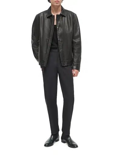 Simkhai Men's Landon Leather Jacket - Black - Size XL | Thumbnail 2