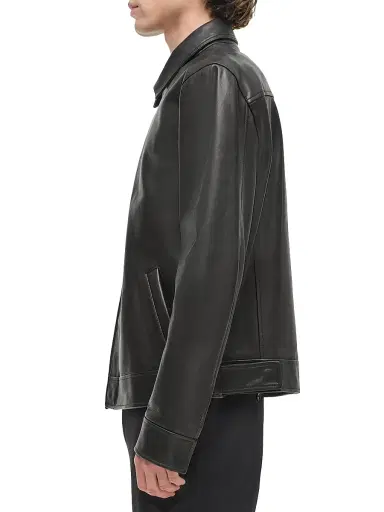 Simkhai Men's Landon Leather Jacket - Black - Size XL | Thumbnail 3