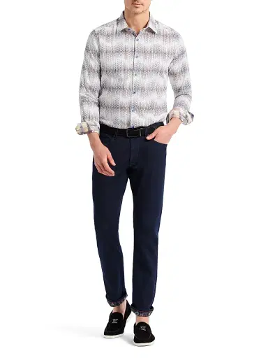 Robert Graham Men's Gottsman Paisley-Cuff Jeans - Indigo - Size 40 | Thumbnail 2