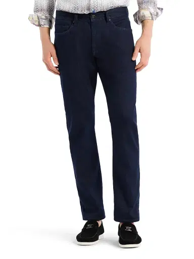 Robert Graham Men's Gottsman Paisley-Cuff Jeans - Indigo - Size 40 | Thumbnail 1