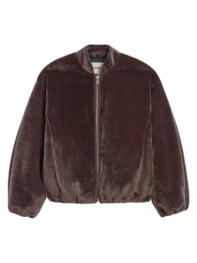 Apparis Women's Maris Faux Fur Bomber Jacket - Umber | Thumbnail 1 Apparis Women's Maris Faux Fur Bomber Jacket - Umber | Thumbnail 1