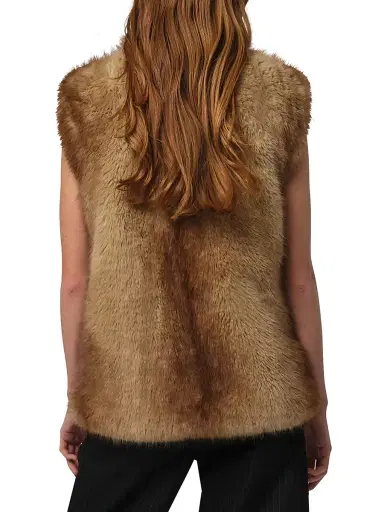 Apparis Women's Laila Faux Fur Vest - Blonde Mink - Size XL | Thumbnail 5