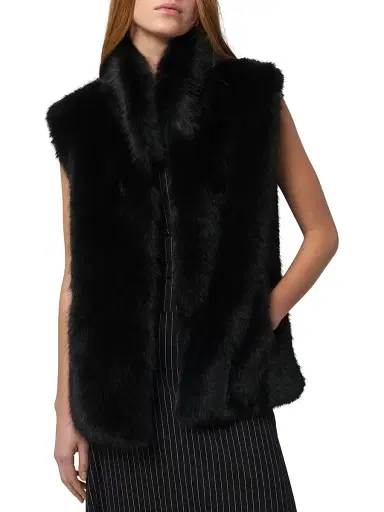 Apparis Women's Laila Faux-Fur Vest - Noir - Size XL | Thumbnail 2