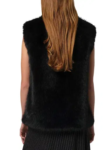 Apparis Women's Laila Faux-Fur Vest - Noir - Size XL | Thumbnail 4