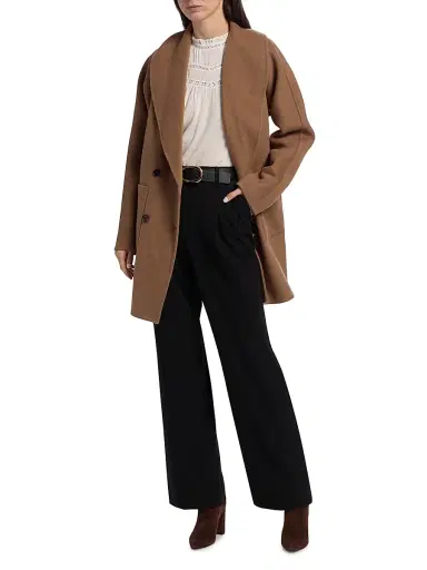 Rails Women's Nily Wool-Blend Double-Breasted Coat - Camel | Thumbnail 2