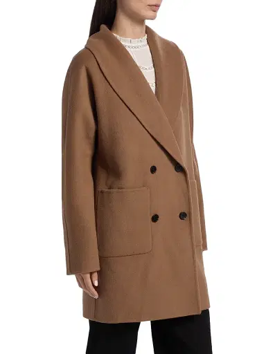 Rails Women's Nily Wool-Blend Double-Breasted Coat - Camel | Thumbnail 4