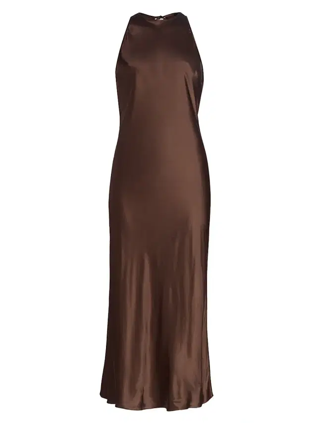 Rails Women's Solene Satin Sleeveless Midi-Dress - Espresso
